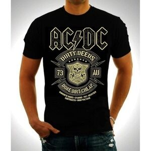 ACDC Dirty Deeds Done Cheap Rock Band Concert Fan Retro T-Shirt